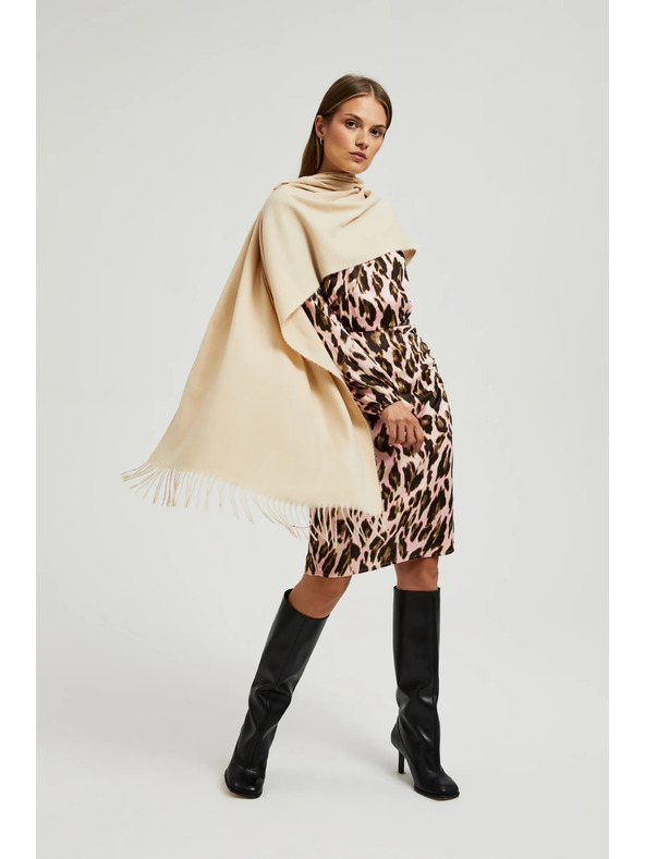 Moodo Béžová dámská šála Moodo