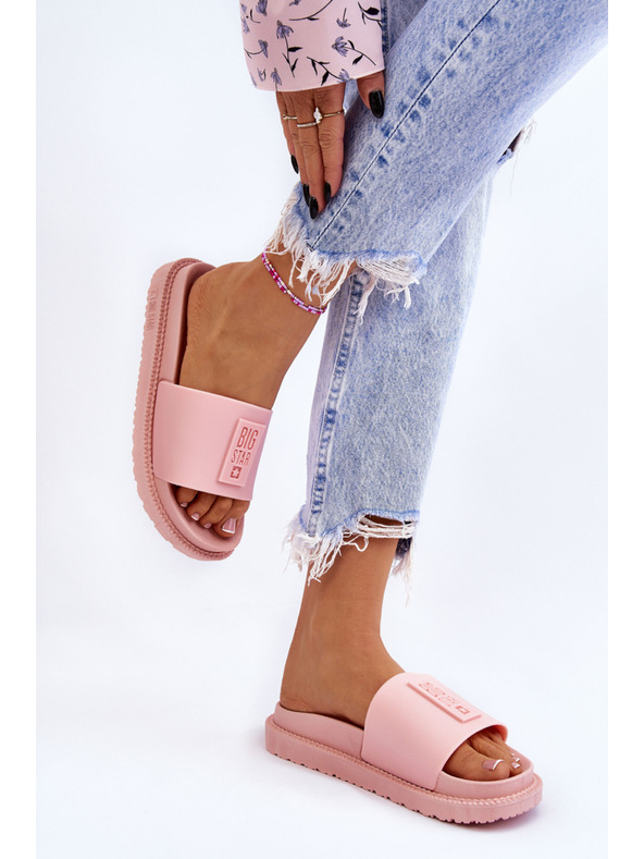 BIG STAR SHOES Dámské pantofle Big Star Světle růžové