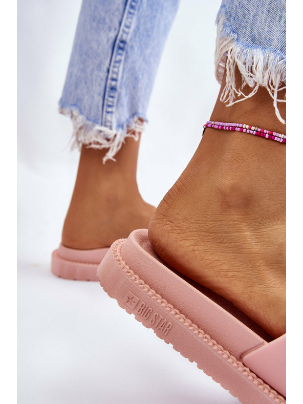 BIG STAR SHOES Dámské pantofle Big Star Světle růžové