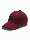 Ombre Clothing Pánská baseballová čepice s logem vínová Ombre Clothing