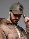 Ombre Clothing Pánská kšiltovka s kšiltem a velkou nášivkou khaki Ombre Clothing