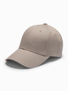 Ombre Clothing Pánská baseballová čepice s ozdobnou výšivkou béžová Ombre Clothing