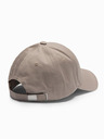 Ombre Clothing Pánská baseballová čepice s ozdobnou výšivkou béžová Ombre Clothing