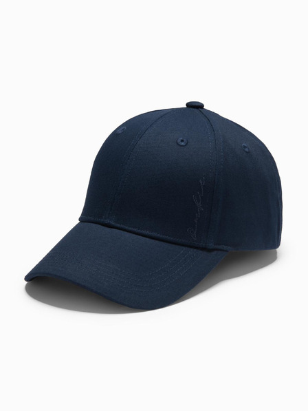 Ombre Clothing Pánská baseballová čepice s ozdobnou výšivkou tmavě modrá Ombre Clothing