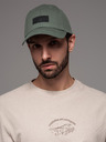 Ombre Clothing Pánská kšiltovka s kšiltem a obdélníkovou nášivkou zelená Ombre Clothing
