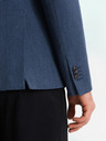 Ombre Clothing Elegantní pánské sako z vlněné směsi tmavě modré Ombre Clothing