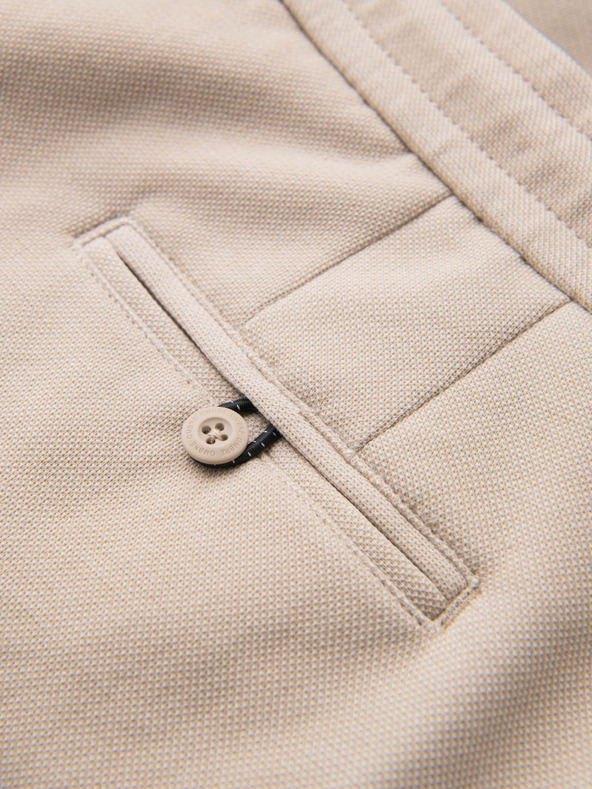 Ombre Clothing Pánské bavlněné teplákové šortky BASIC béžové Ombre Clothing