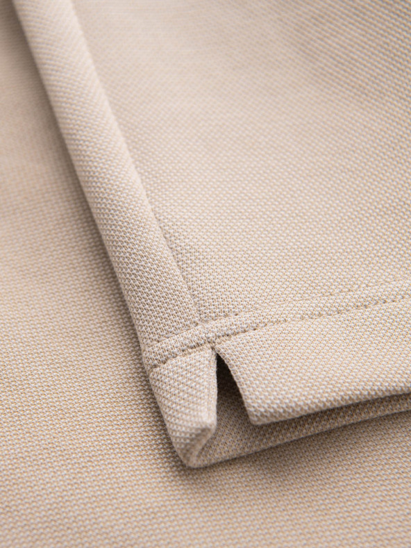 Ombre Clothing Pánské bavlněné teplákové šortky BASIC béžové Ombre Clothing