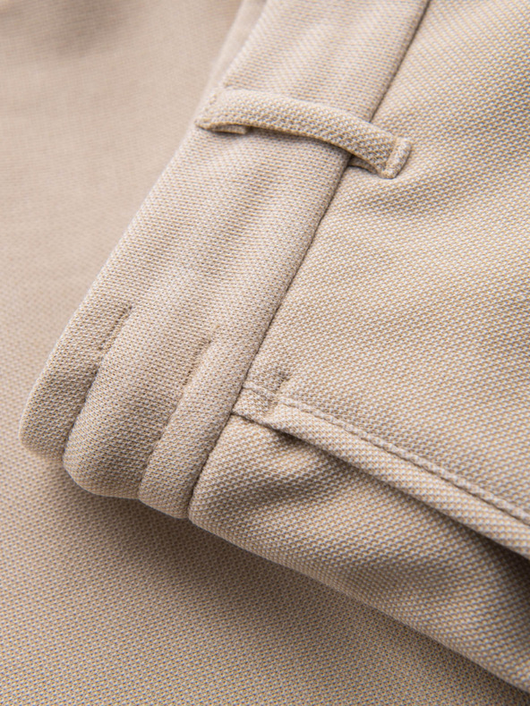 Ombre Clothing Pánské bavlněné teplákové šortky BASIC béžové Ombre Clothing