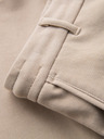 Ombre Clothing Pánské bavlněné teplákové šortky BASIC béžové Ombre Clothing