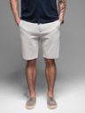 Ombre Clothing Pánské bavlněné teplákové šortky BASIC šedé Ombre Clothing