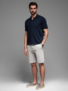 Ombre Clothing Pánské bavlněné teplákové šortky BASIC šedé Ombre Clothing