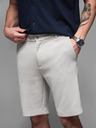 Ombre Clothing Pánské bavlněné teplákové šortky BASIC šedé Ombre Clothing