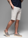 Ombre Clothing Pánské bavlněné teplákové šortky BASIC šedé Ombre Clothing
