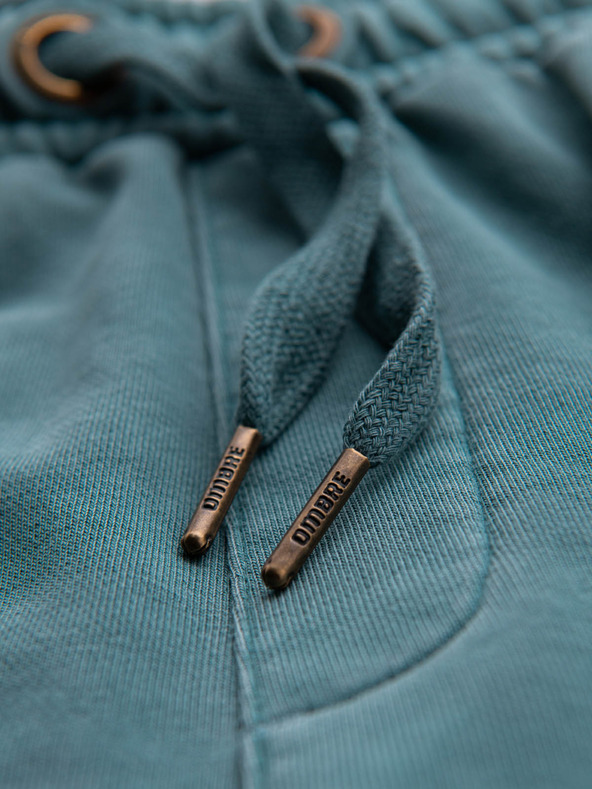 Ombre Clothing Pánské bavlněné teplákové šortky BASIC modré Ombre Clothing