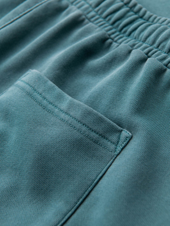 Ombre Clothing Pánské bavlněné teplákové šortky BASIC modré Ombre Clothing