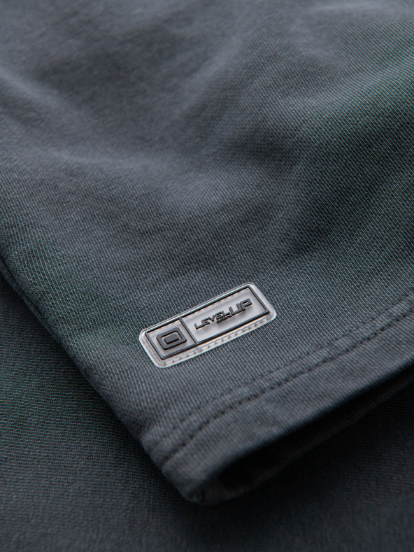 Ombre Clothing Pánské bavlněné teplákové šortky BASIC šedé Ombre Clothing