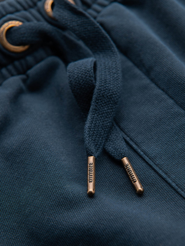 Ombre Clothing Pánské bavlněné teplákové šortky BASIC modré Ombre Clothing