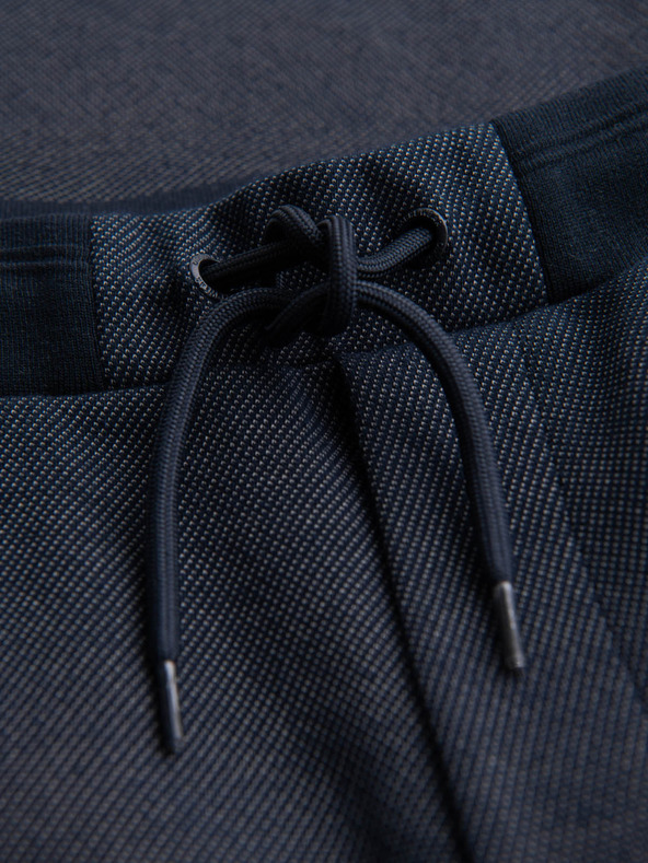 Ombre Clothing Pánské bavlněné teplákové šortky BASIC modré Ombre Clothing