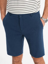 Ombre Clothing Pánské krátké šortky SLIM FIT ze strukturovaného melanžového úpletu modré Ombre Clothing