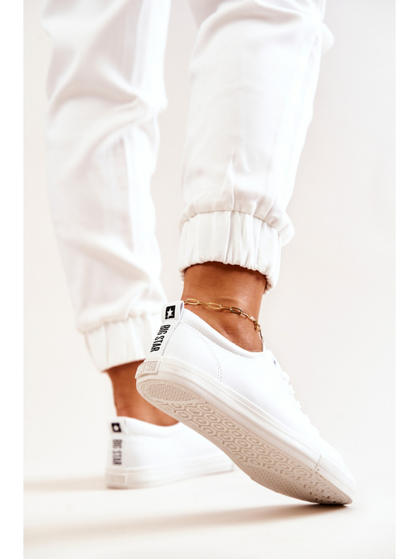 BIG STAR SHOES Dámské kožené tenisky Big Star - bílé