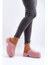 BIG STAR SHOES Dámské pantofle s masivní podrážkou Big Star Pink