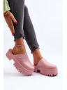 BIG STAR SHOES Dámské pantofle s masivní podrážkou Big Star Pink