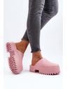 BIG STAR SHOES Dámské pantofle s masivní podrážkou Big Star Pink