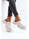 BIG STAR SHOES Dámské pantofle na masivní podrážce Big Star Bílá