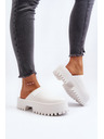 BIG STAR SHOES Dámské pantofle na masivní podrážce Big Star Bílá
