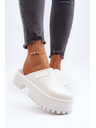 BIG STAR SHOES Dámské pantofle na masivní podrážce Big Star Bílá
