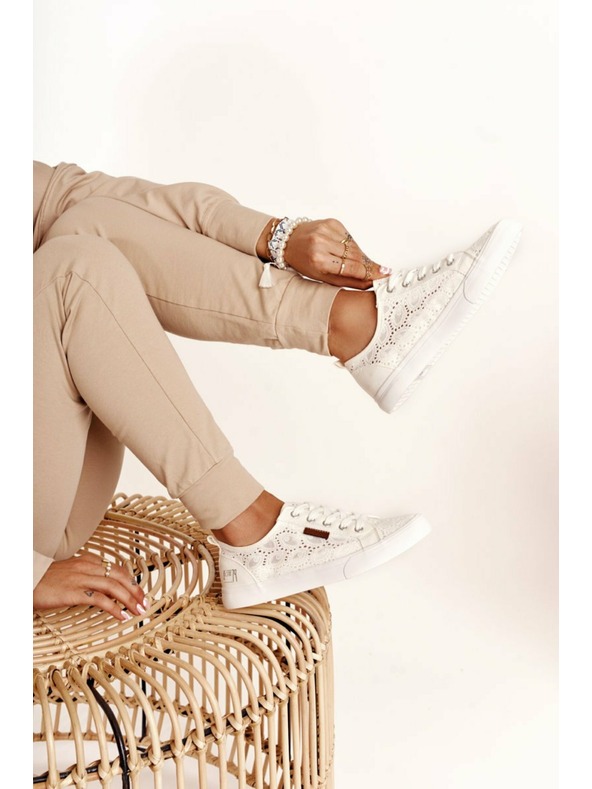 BIG STAR SHOES Dámské módní tenisky Big Star - bílé