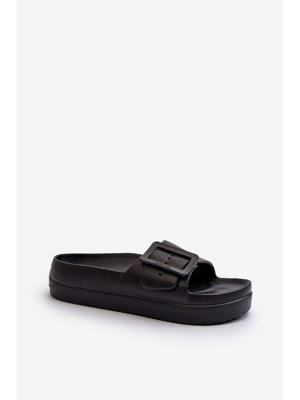 BIG STAR SHOES Dámské pěnové pantofle na platformě s přezkou Big Star černá