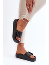 BIG STAR SHOES Dámské pěnové pantofle na platformě s přezkou Big Star černá