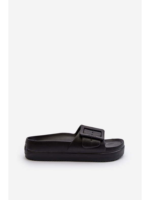 BIG STAR SHOES Dámské pěnové pantofle na platformě s přezkou Big Star černá