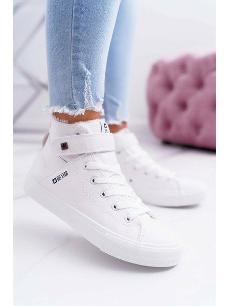 BIG STAR SHOES Insulated Leather Sneakers BIG STAR White Velikost: