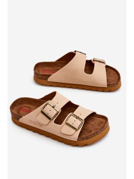 BIG STAR SHOES Klasické dámské pantofle Big Star LL274478 Béžové