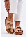 BIG STAR SHOES Klasické dámské pantofle Big Star LL274478 Béžové