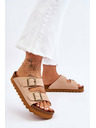 BIG STAR SHOES Klasické dámské pantofle Big Star LL274478 Béžové