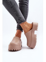 BIG STAR SHOES Dámské pantofle na masivní podrážce Big Star Béžová
