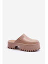 BIG STAR SHOES Dámské pantofle na masivní podrážce Big Star Béžová