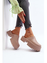 BIG STAR SHOES Dámské pantofle na masivní podrážce Big Star Béžová