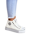 BIG STAR SHOES Dámské vysoké tenisky Big Star - bílé