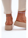 BIG STAR SHOES Dámské pěnové pantofle na platformě s přezkou Big Star béžová