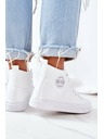 BIG STAR SHOES Women's Leather High Sneakers Big Star bílá
