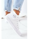 BIG STAR SHOES Women's Leather High Sneakers Big Star bílá