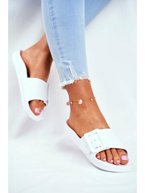 BIG STAR SHOES Dámské elegantní pantofle Big Star - bílé Velikost: