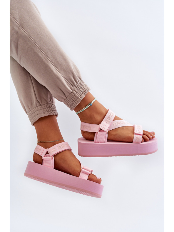 BIG STAR SHOES Dámské sandály na platformě Big Star růžové