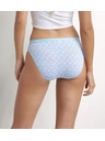 DIM DIM LES POCKETS COTTON SLIP 3x - Dámské bavlněné kalhotky 3 ks - černá - světle modrá - bílá