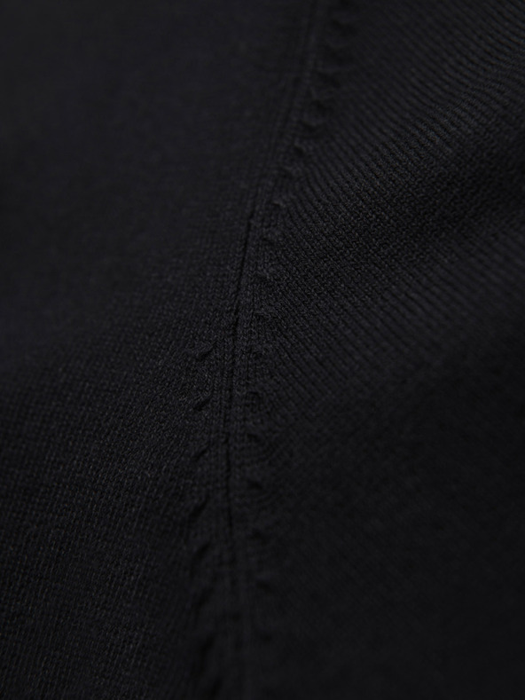 Ombre Clothing Pánský pletený svetr se strukturovanými puntíky - tmavě modrý Ombre Clothing